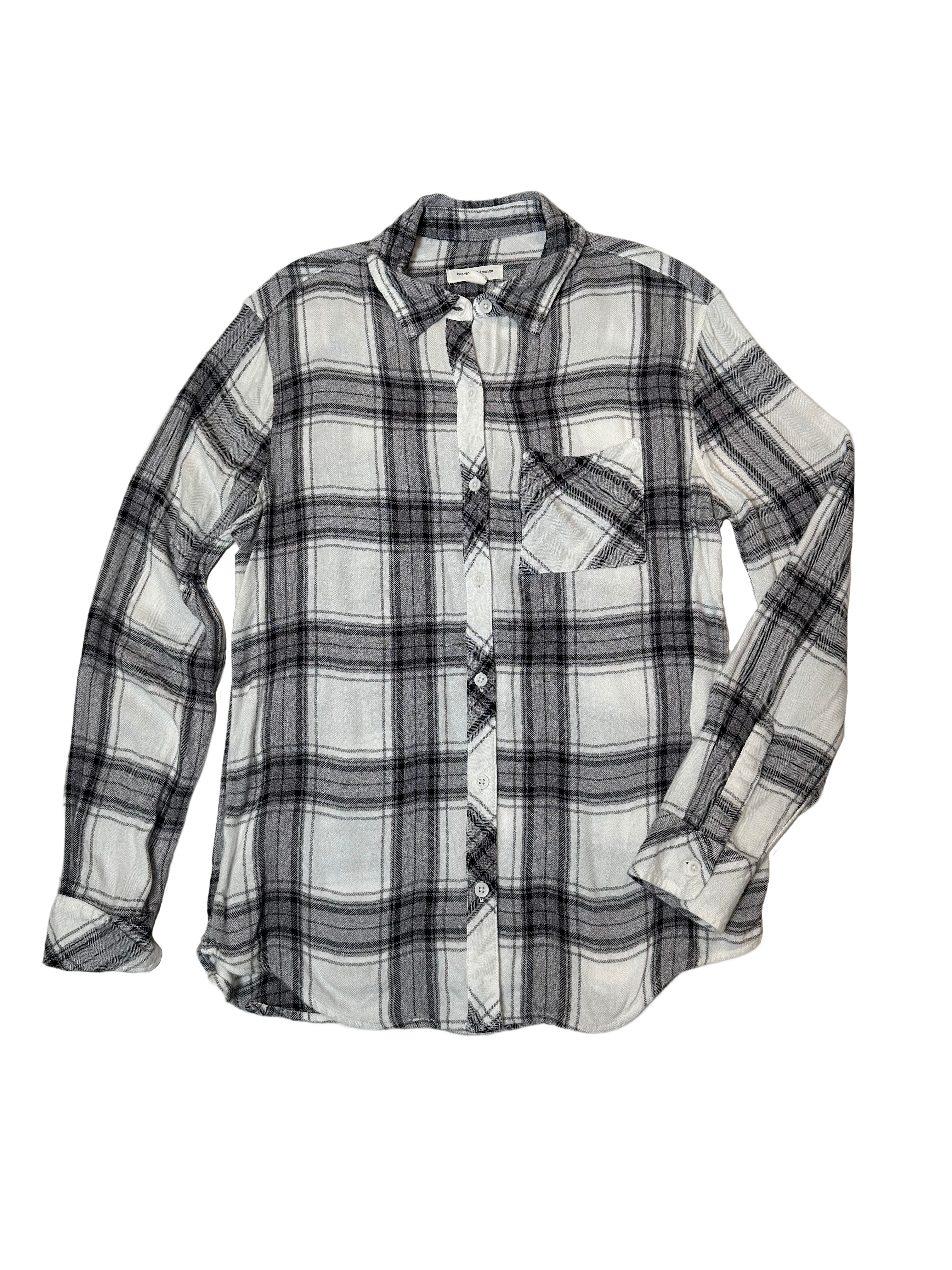 Beach Lunch Lounge Black and White Plaid ShirtThis super soft plaid shirt can be worn with jeans or nice black pants....or with comfy joggers. You pick!