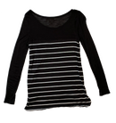Kenar Black and White Stripe Long Sleeve Top  This Kenar top is a must-have for any fashion-forward individual! Its classic black and white stripes add a touch of so