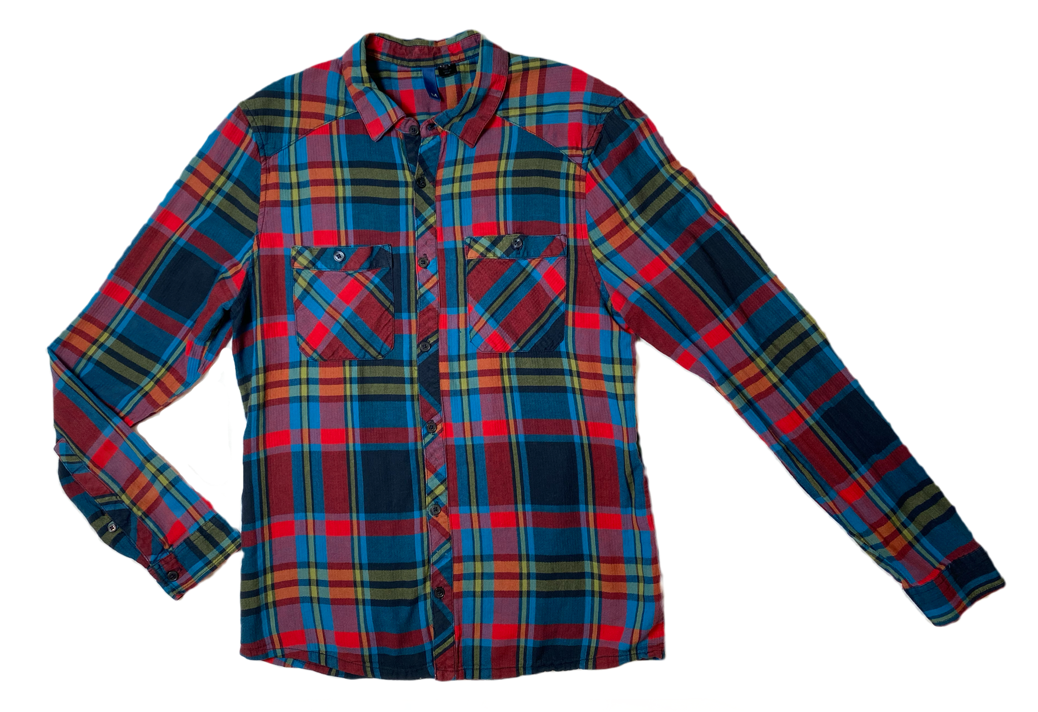 Divided Bright Color Plaid Shirt Beautiful multi colored plaid shirt with front pockets. Brighten up your Fall wardrobe with this great shirt! You can't go wrong wit