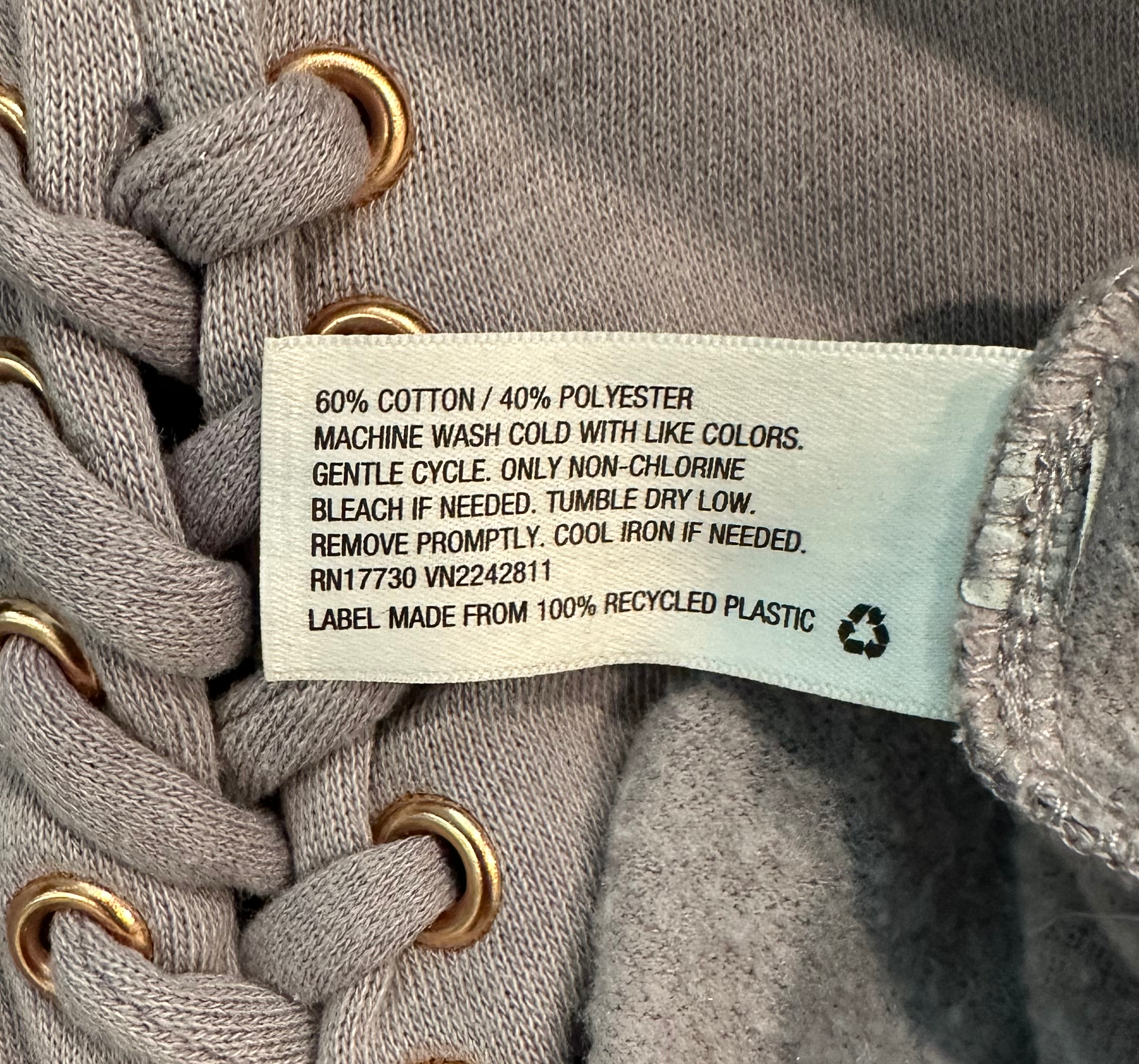 Mossimo Cropped Hoodie with Side Lace-up Detail and Raw HemThe side lace-up detailing on this muted lavender cropped hoodie is so cute! Through a   t-shirt under this and you can wear this year round.