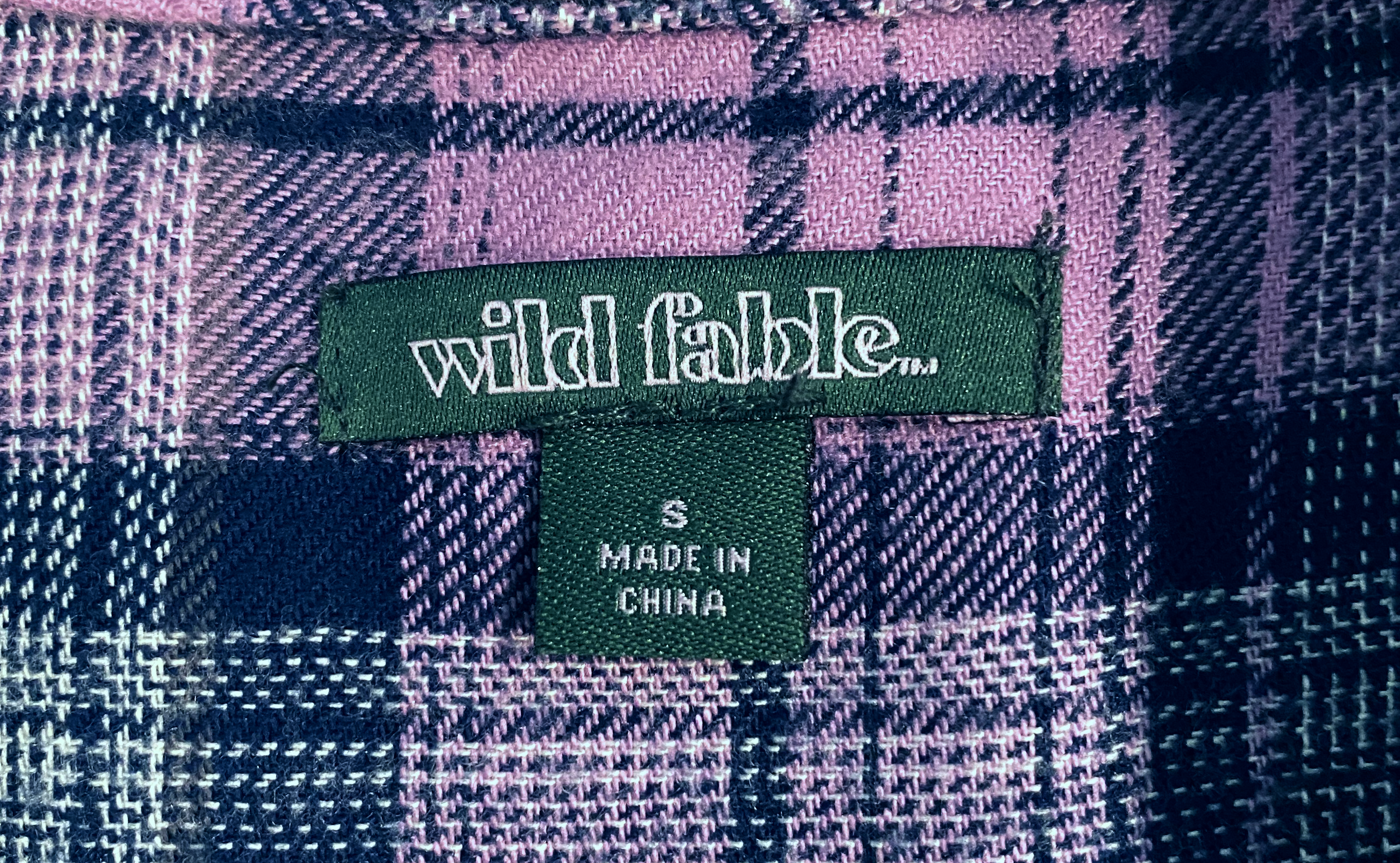 Wild Fable Lavender & Blue Long Sleeve Flannel Super soft and comfy long sleeve flannel with lavender, blue and white. 
This looks great with a lavender jacket, jeans and black boots. 
