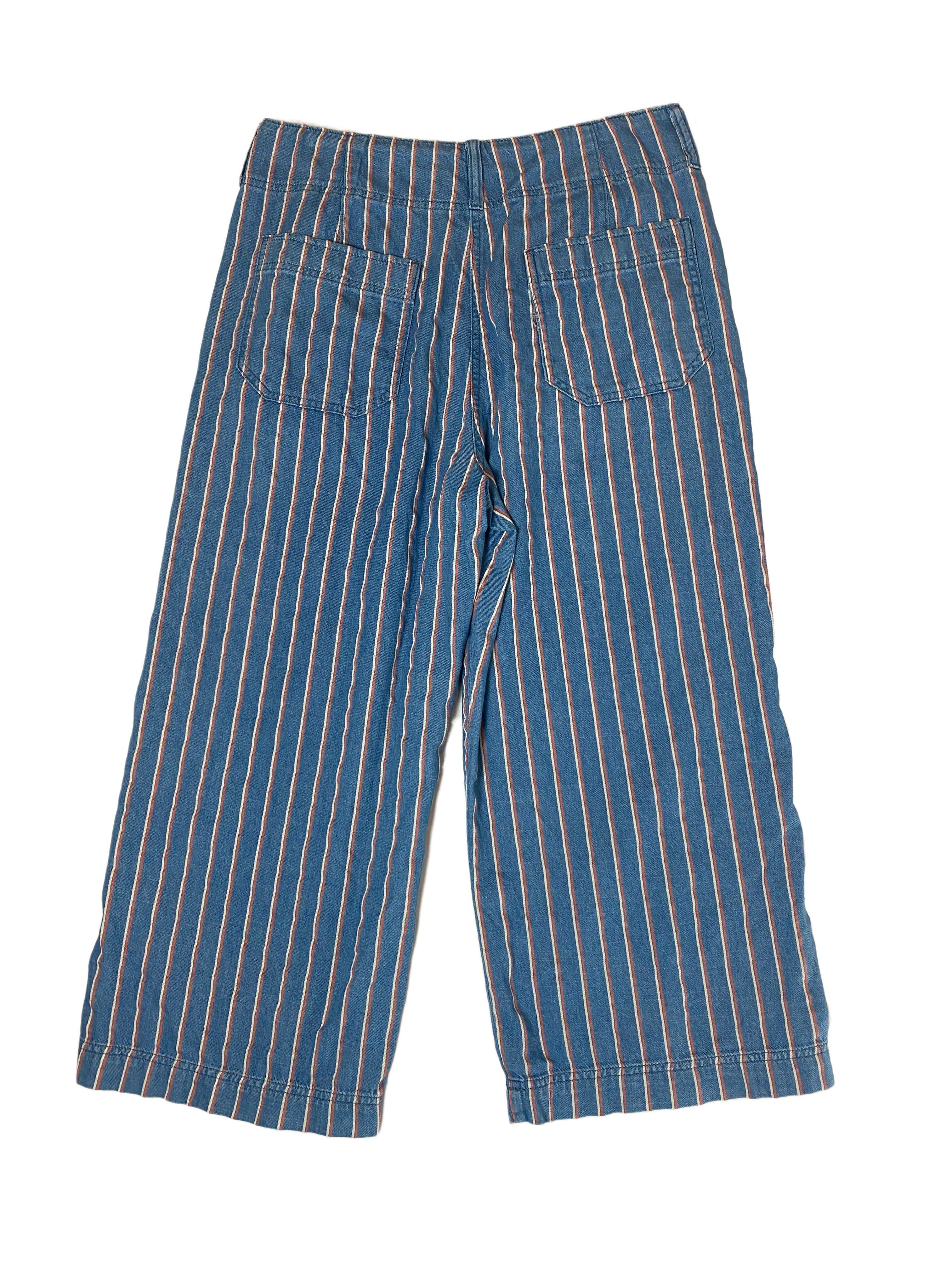 American Eagle Side Button Striped Denim Pant Love these! Such a fun and unique look. Wear with flats and a fitted top for an easy on the go look.  These will be you