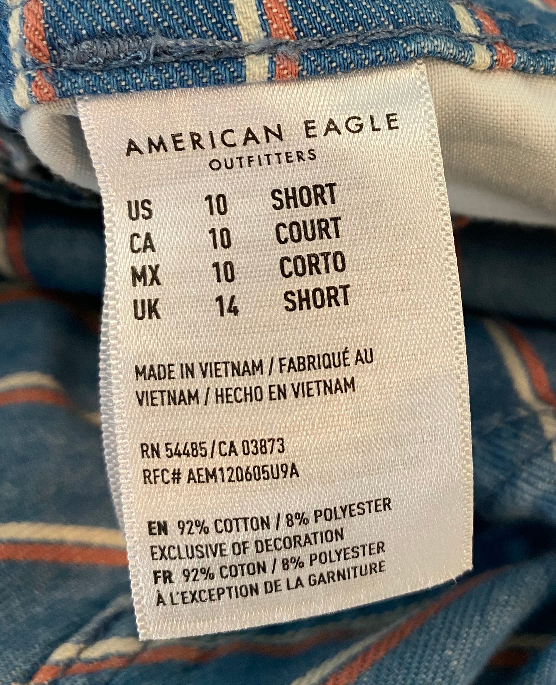 American Eagle Side Button Striped Denim Pant Love these! Such a fun and unique look. Wear with flats and a fitted top for an easy on the go look.  These will be you
